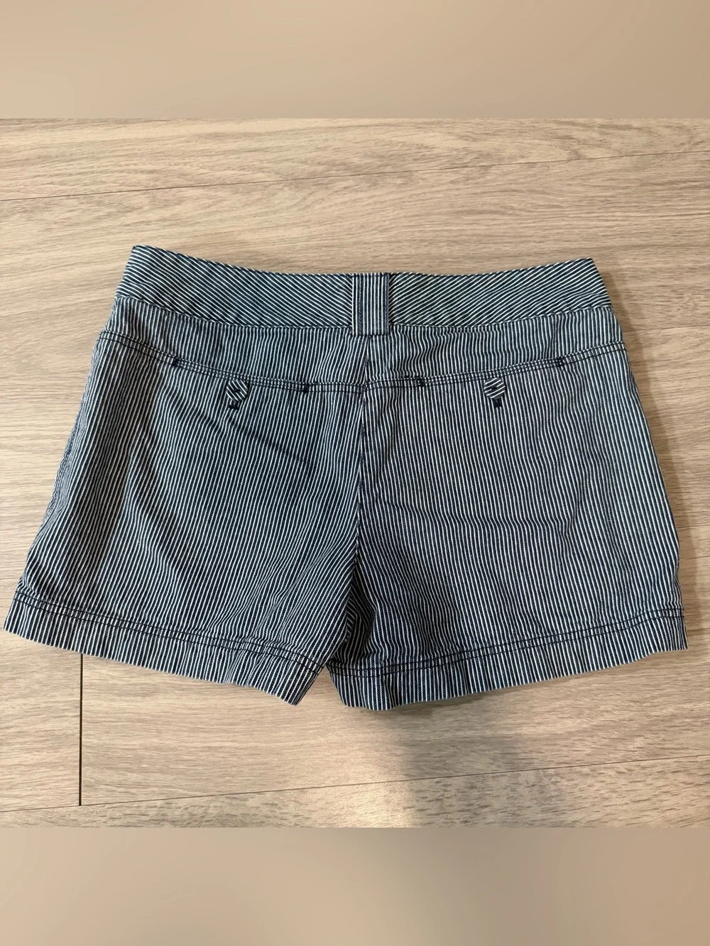 Ann Taylor Loft,  Pinstripe Railroad Stripe Shorts | Women’s 8